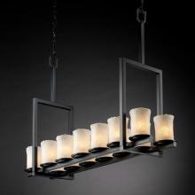  GLA-8764-16-WTFR-MBLK - Dakota 14-Light Bridge Chandelier (Tall)