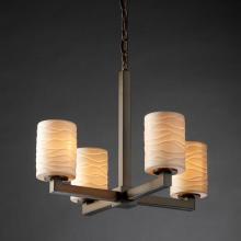  POR-8829-10-WAVE-MBLK - Modular 4-Light Chandelier