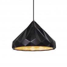 Justice Design Group CER-6450-CBGD-DBRZ-BKCD-LED1-700 - Geometric 1-Light LED Pendant