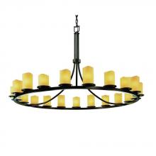  CNDL-8716-10-AMBR-MBLK - Dakota 21-Light 1-Tier Ring Chandelier