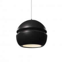 Justice Design Group CER-6410-CRB-NCKL-WTCD-LED1-700 - Small Sphere 1-Light LED Pendant