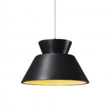 Justice Design Group CER-6420-CBGD-NCKL-WTCD-LED1-700 - Trapezoid 1-Light LED Pendant