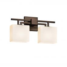 Justice Design Group FSN-8702-55-OPAL-DBRZ - Aero 2-Light Bath Bar