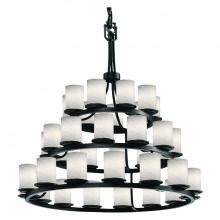  FSN-8712-10-WEVE-MBLK-LED36-25200 - Dakota 36-Light 3-Tier Ring LED Chandelier