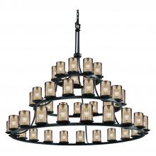  FSN-8714-10-MROR-MBLK-LED45-31500 - Dakota 45-Light 3-Tier Ring LED Chandelier