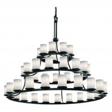  FSN-8714-10-WEVE-MBLK-LED45-31500 - Dakota 45-Light 3-Tier Ring LED Chandelier