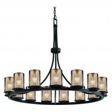  FSN-8715-10-MROR-MBLK-LED15-10500 - Dakota 15-Light 1-Tier Ring LED Chandelier