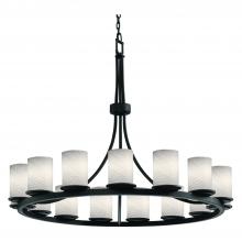  FSN-8715-10-WEVE-MBLK-LED15-10500 - Dakota 15-Light 1-Tier Ring LED Chandelier