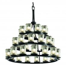  GLA-8712-16-CLRT-MBLK-LED36-25200 - Dakota 36-Light 3-Tier Ring LED Chandelier