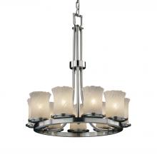  GLA-8766-16-WHTW-NCKL-LED9-6300 - Dakota 9-Light Ring LED Chandelier