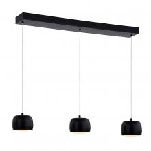  NSH-8115-MBLK - Frascati LED 3-Light Linear Chandelier