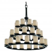  POR-8712-10-PLET-MBLK-LED36-25200 - Dakota 36-Light 3-Tier Ring LED Chandelier