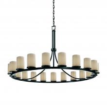  POR-8716-10-PLET-MBLK - Dakota 21-Light 1-Tier Ring Chandelier