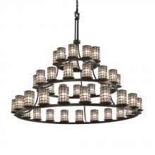  WGL-8714-10-GRCB-MBLK-LED45-31500 - Dakota 45-Light 3-Tier Ring LED Chandelier