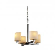  FSN-8829-30-OPAL-MBLK - Modular 4-Light Chandelier