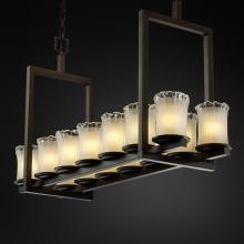  GLA-8769-16-WHTW-DBRZ - Dakota 14-Light Bridge Chandelier (Short)