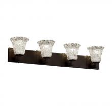 Justice Design Group GLA-8924-20-LACE-NCKL - Modular 4-Light Bath Bar