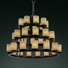  POR-8712-10-WFAL-DBRZ - Dakota 36-Light 3-Tier Ring Chandelier