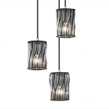 Justice Design Group WGL-8818-10-SWCB-NCKL-LED3-2100 - Mini 3-Light LED Cluster Pendant