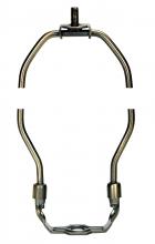  90/2267 - Heavy Duty Harp; Antique Brass Finish; 9" Height; 1/8 IP Saddle; 1/4-27 Thread; 125 Carton