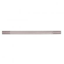  90/2502 - Steel Pipe; 1/8 IP; Nickel Plated Finish; 6" Length; 3/4" x 3/4" Threaded On Both Ends