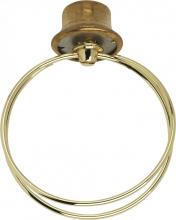  90/2529 - Bulb Clip; 1/4-27; 2" Short Medium Base; Bulb Clip And Finial; Brass Plated Finish