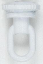  90/338 - 1/4 IP Matching Screw Collar Loop With Ring; 25lbs Max; White Finish