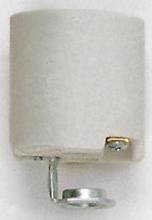  90/419 - Porcelain Socket With 1/8 IPS Hickey; Aluminum Screw Shell; Unglazed; 660W; 250V