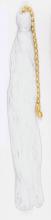  90/503 - Tassel; White; 5" Length; With Beaded Chain