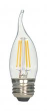  S21726 - 4.5 Watt CA10 LED; Clear; Medium base; 5000K; 120 Volt; 2-Card