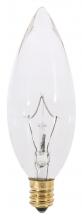  S3282 - 25 Watt BA9 1/2 Incandescent; Clear; 1500 Average rated hours; 212 Lumens; Candelabra base; 120 Volt