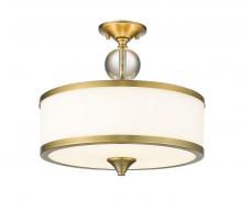  307SF-HBR - 3 Light Semi Flush Mount