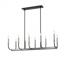  479-10L-MB-BN - 10 Light Linear Chandelier