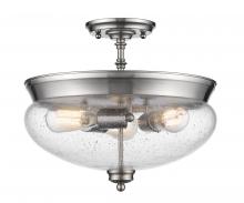  722SF-BN - 3 Light Semi Flush Mount