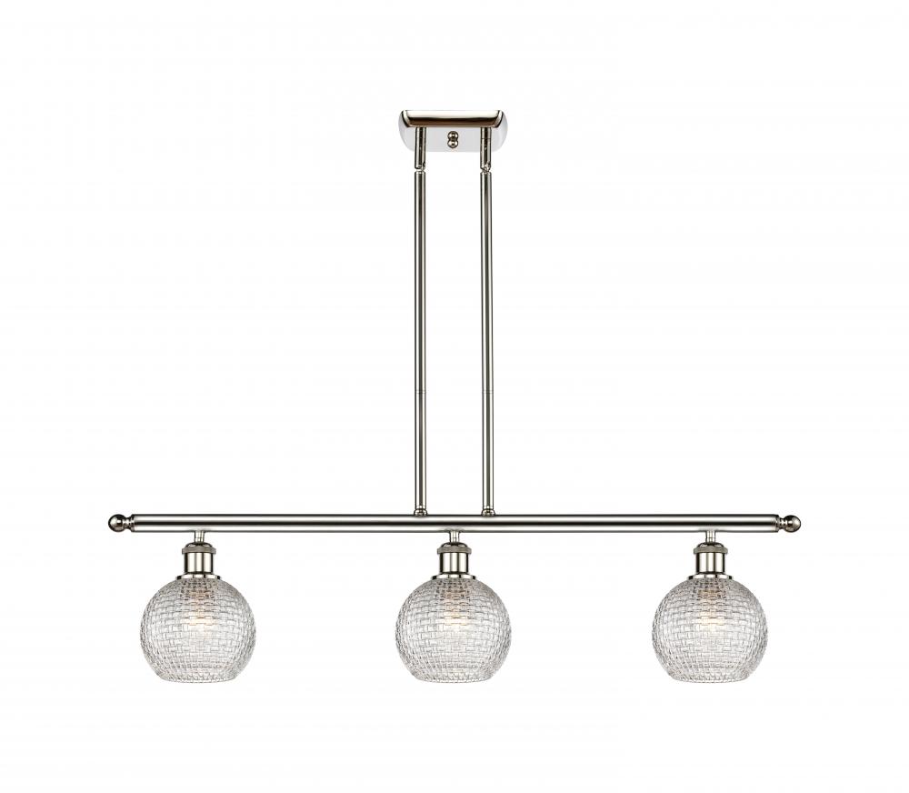 Athens - 3 Light - 36 inch - Polished Nickel - Cord hung - Island Light