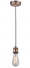  100AC-10BW-1AC - Edison - 1 Light - 2 inch - Antique Copper - Cord hung - Mini Pendant