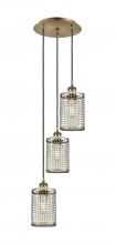  113B-3P-AB-M18-AB - Nestbrook - 3 Light - 11 inch - Antique Brass - Cord hung - Multi Pendant