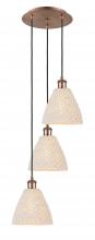 Innovations Lighting 113B-3P-AC-NBD-75-NAT - Bristol Natural - 3 Light - 15 inch - Antique Copper - Cord hung - Multi Pendant