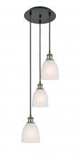  113B-3P-BAB-G441 - Brookfield - 3 Light - 12 inch - Black Antique Brass - Cord Hung - Multi Pendant