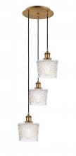  113B-3P-BB-G402 - Niagara - 3 Light - 13 inch - Brushed Brass - Cord Hung - Multi Pendant