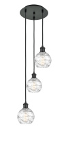 Innovations Lighting 113B-3P-BK-G1213-6CL - Athens Deco Swirl - 3 Light - 12 inch - Matte Black - Cord Hung - Multi Pendant