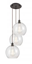 Innovations Lighting 113B-3P-OB-G124-12 - Athens - 3 Light - 18 inch - Oil Rubbed Bronze - Cord Hung - Multi Pendant