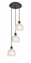  113B-3P-OB-G411 - Dayton - 3 Light - 12 inch - Oil Rubbed Bronze - Cord Hung - Multi Pendant