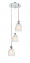  113B-3P-PC-G441 - Brookfield - 3 Light - 12 inch - Polished Chrome - Cord Hung - Multi Pendant