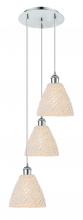 Innovations Lighting 113B-3P-PC-NBD-75-NAT - Bristol Natural - 3 Light - 15 inch - Polished Chrome - Cord hung - Multi Pendant