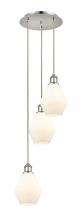  113B-3P-PN-G651-6 - Cindyrella - 3 Light - 13 inch - Polished Nickel - Cord Hung - Multi Pendant