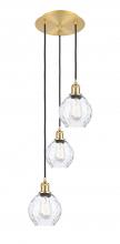  113B-3P-SG-G362 - Waverly - 3 Light - 13 inch - Satin Gold - Cord Hung - Multi Pendant