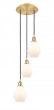  113B-3P-SG-G651-6 - Cindyrella - 3 Light - 13 inch - Satin Gold - Cord Hung - Multi Pendant