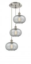  113B-3P-SN-G247 - Gorham - 3 Light - 16 inch - Brushed Satin Nickel - Cord Hung - Multi Pendant