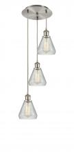  113B-3P-SN-G275 - Conesus - 3 Light - 13 inch - Brushed Satin Nickel - Cord Hung - Multi Pendant